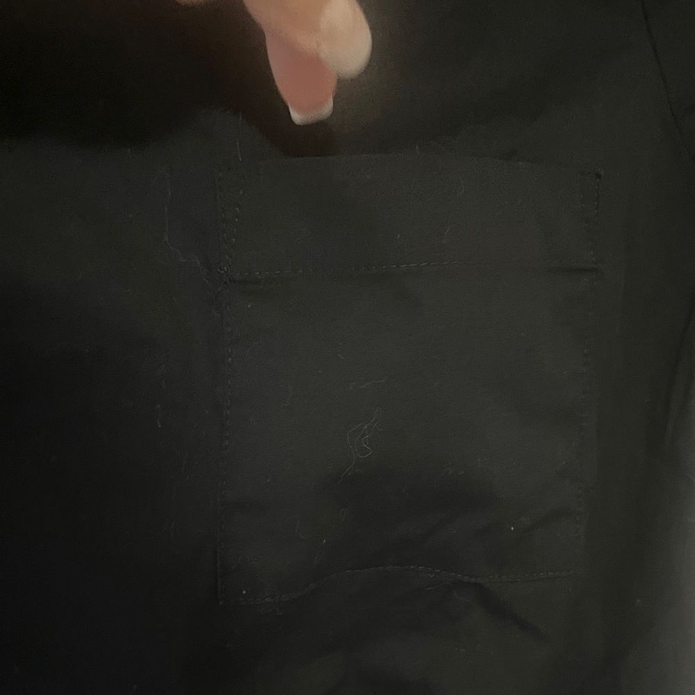 Lord & Taylor Black Short Sleeve Tie-Front Tee - Picture 3 of 7